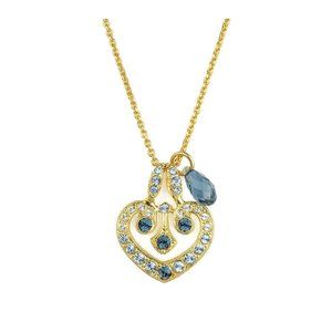 Mariana Night Sky  Crystal Heart Necklace